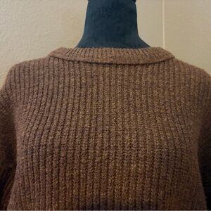 American Eagle Outfitters Dark Brown Knit Sweater